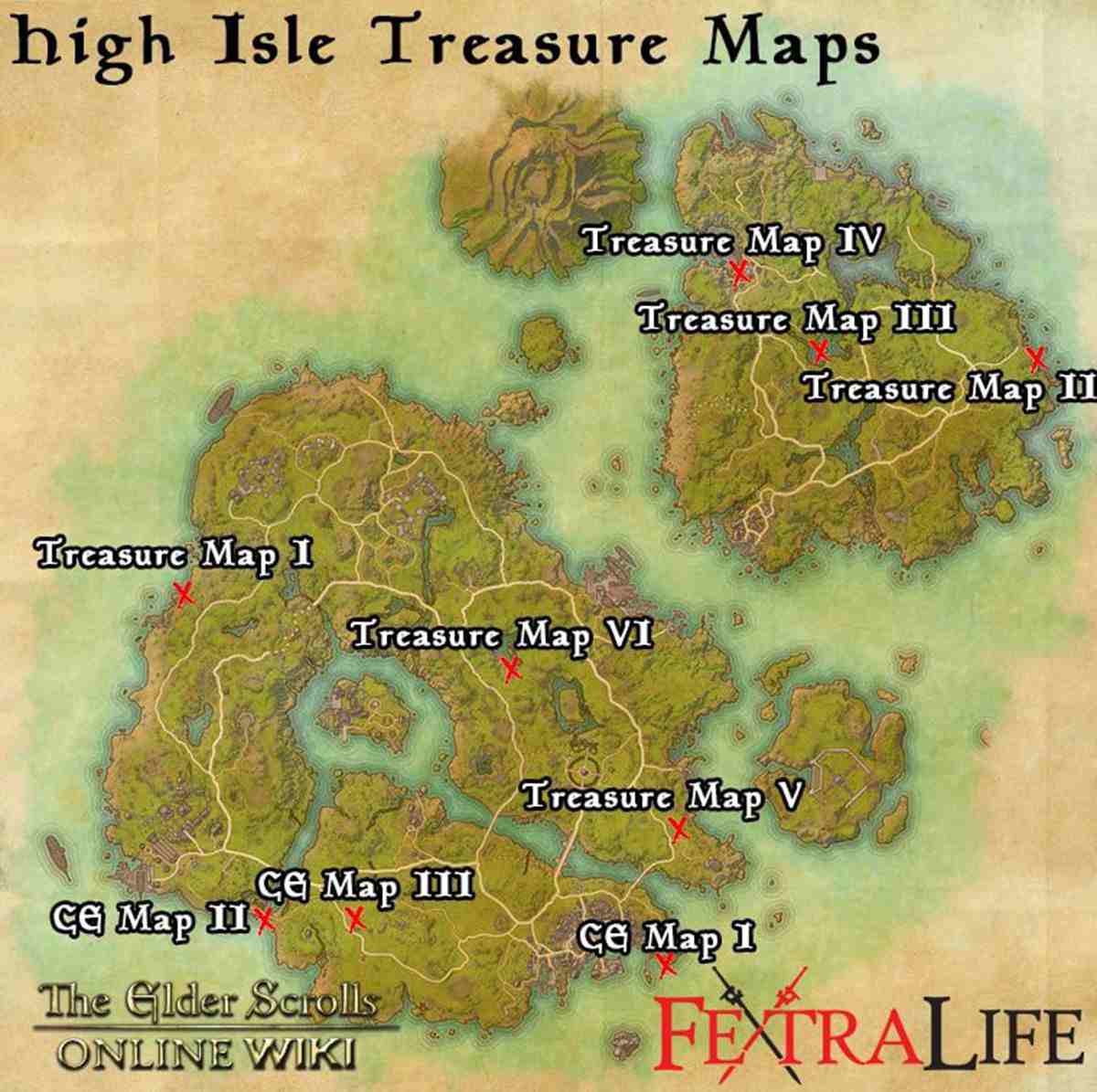 Best Treasure Maps in ESO - High Isle Dirt Mound locations